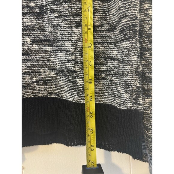 Eileen Fisher Small Linen/Cotton Sweater Black/White Minimalist Neutral Top Soft - Picture 7 of 8